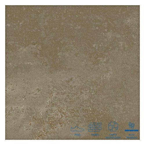Porcelanato Concreto Cemento Marrón Mate - 60 x 60 cm - 1.44 m2