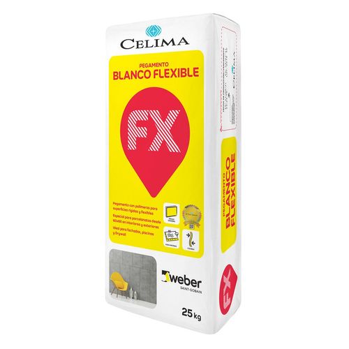 Pegamento En Polvo Flexible Blanco - 25 KG