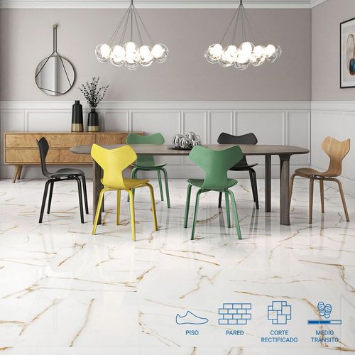 Porcelanato Dana Dorado Brillante - 60X60 cm - 1.44 m2