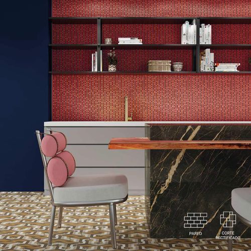 Mayólica Miragem Neon Coral Mate Rectificado - 58.4 x 58.4 cm - 1.70 m2