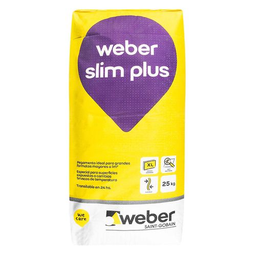Pegamento Weber Slim Grandes Formatos Bolsa De 25 Kg