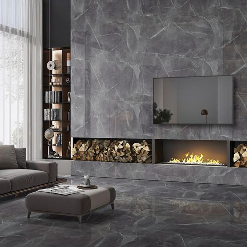 Porcelanato Erato Negro Pulido - 60X120 cm - 1.44 m2