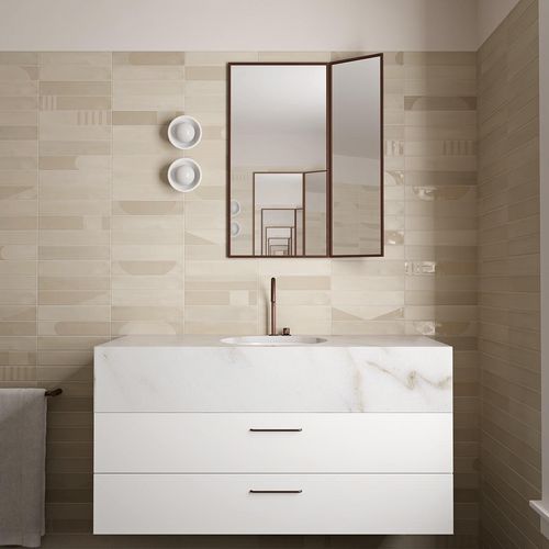 Porcelanato Wadi Beige Mate - 6X30 cm - 0.50 m2