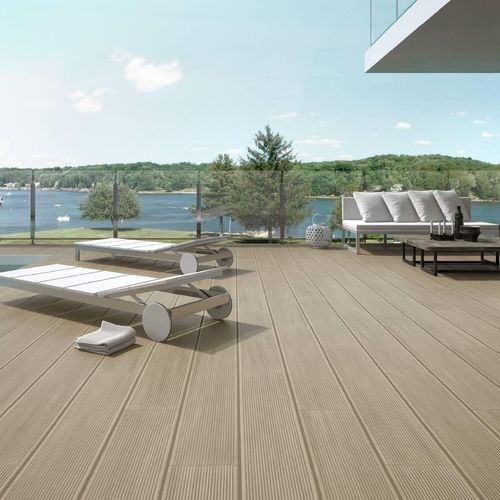 Porcelanato Deck Olea Haya Mate - 23X120 cm - 1.38 m2