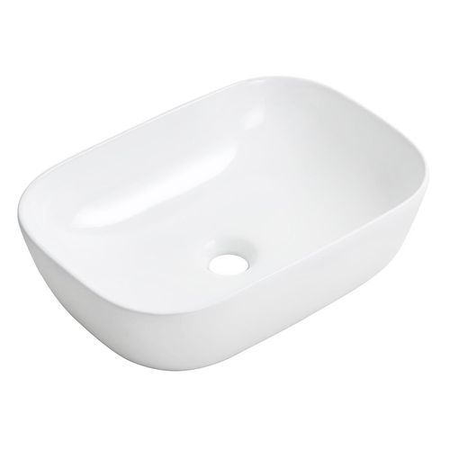 Bowl Riva Luck Rectangular Blanco Bril. - 45.5x32x13.5 (Inc. Desague push Cerámico)