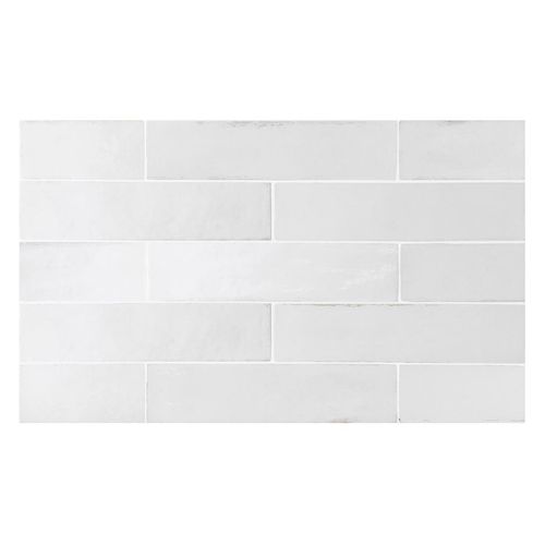 Porcelanato Tribeca Gypsum Blanco Brillante - 6X24.6 cm - 0.50 m2