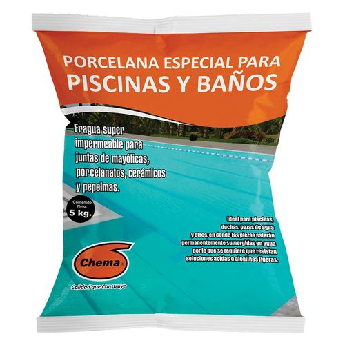 Fragua Porcelana Especial Para Piscinas Y Baños 5 KG - Celeste