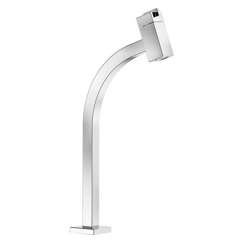 Llave Singles One Square Para Lavatorio Pico Alto - Plateado