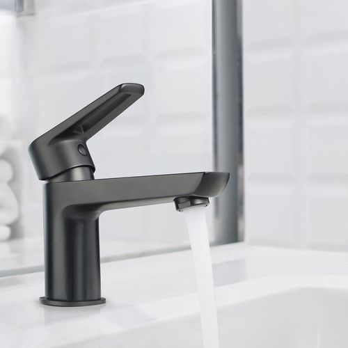 Monocomando Tempra Para Lavatorio Pico Bajo - Negro