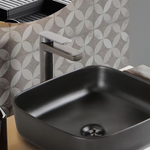 Monocomando Argon Para Lavatorio Pico Alto - Grafito