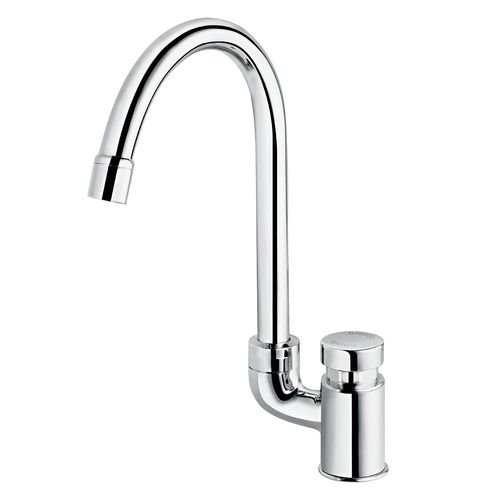 Llave Pressmatic Temporizada Para Lavatorio Pico Alto - Plateado