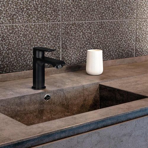 Monocomando Cambria Para Lavatorio Pico Bajo - Negro