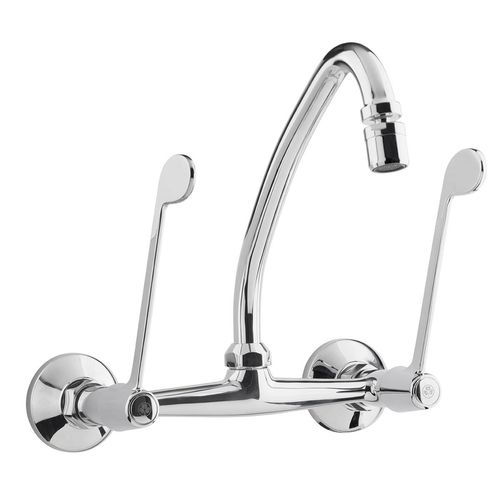 Mezcladora Clinica Para Lavadero Pared - Plateado