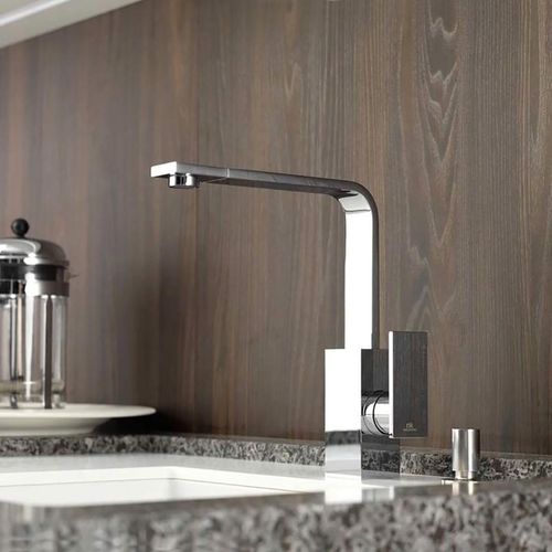Combo Noken Nk Logic Monocomando Cocina C/ Caño Giratorio Cromo