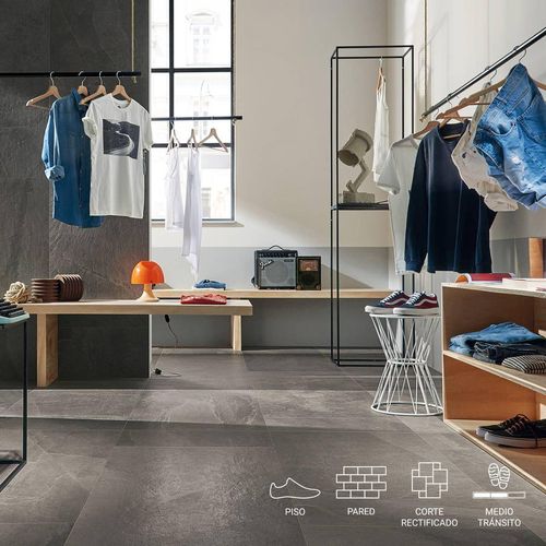 Porcelanato X Rock Gris Mate - 60X120 cm - 1.44 m2