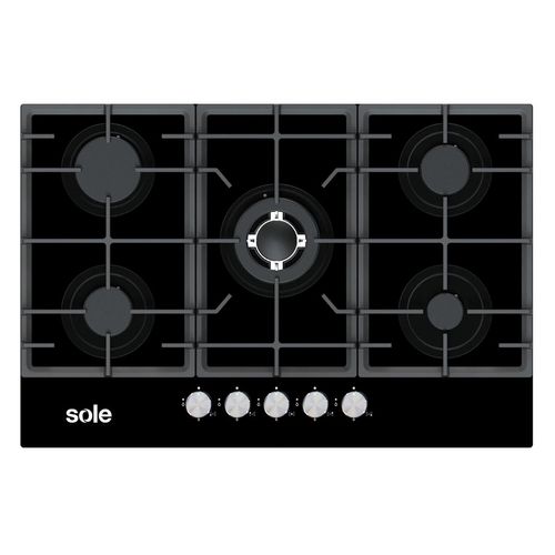 Cocina Sole Encimera Vid Temp A Gas 77Cm Solco058V2 Negro 05