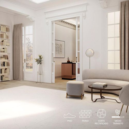 Porcelanato Fontana Blanco Mate - 120X120 cm - 1.44 m2