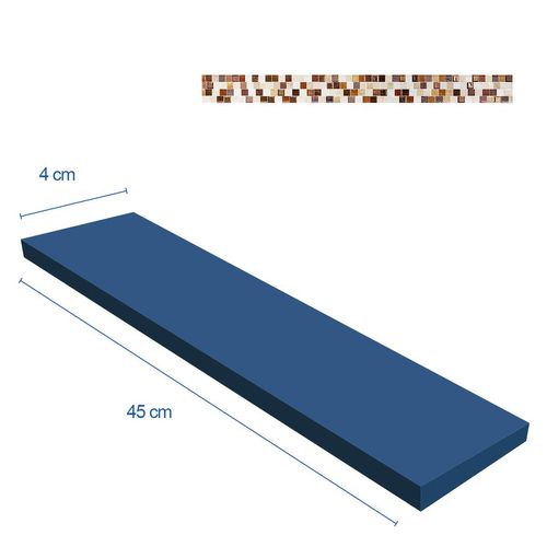Listelo Zigurat Beige Brillante/Mate - 45X4 cm - 1 pza