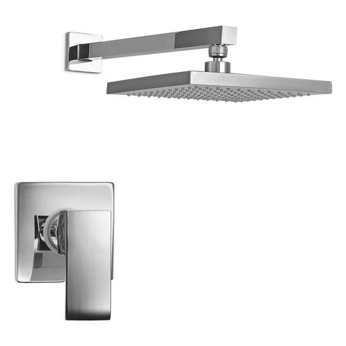 Monocomando Square Para Baño - Plateado