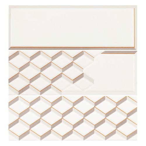 Listelo Olivia Atrani Brick Catena - 15x5 juego de 3 piezas