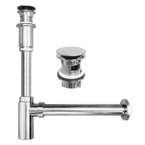 Trampa Minimalista Con Desagüe Push - Cromado
