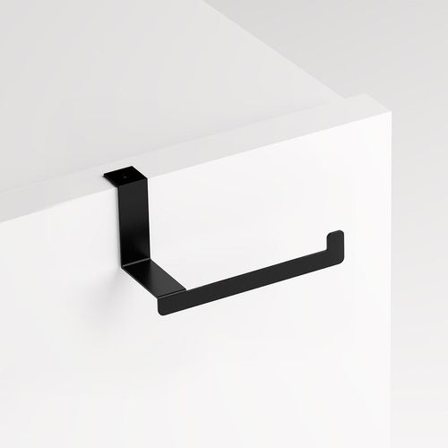 Porta Rollo Yass Lateral Para Baño - Negro