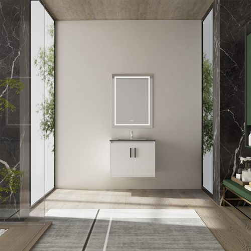 Mueble De Baño Golden Bath Pascal Blanco 60X50X48 Cm C/ Rebose Inc. Lavatorio Empotrar