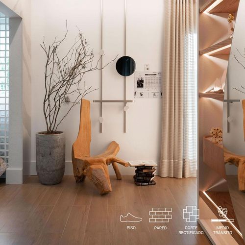 Porcelanato Forest Bali Marrón Mate - 19X90 cm - 1.03 m2