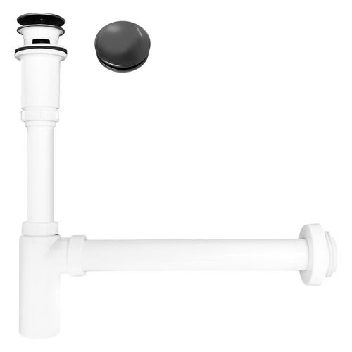 Trampa Minimalista Con Desagüe Push - Blanco