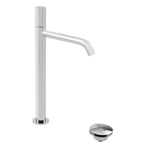 Monocomando Aqua Para Bowl Pico Alto - Plateado