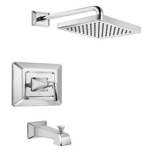 Monocomando Park Avenue Para Ducha Con Salida Española - Plateado