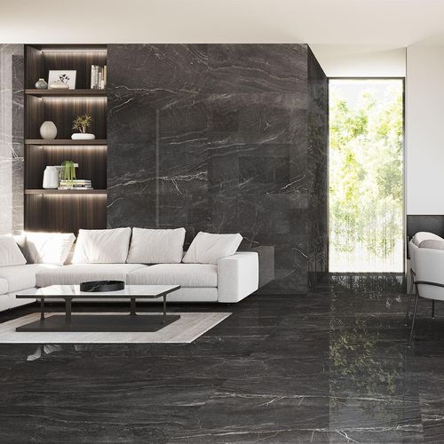 Porcelanato Aura Starlight Negro Brillante - 120X60 cm - 1.44 m2