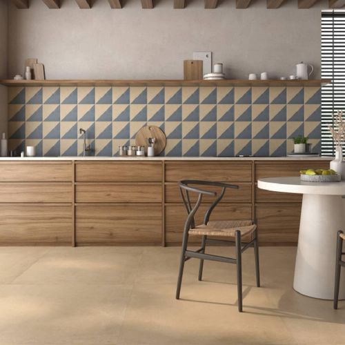 Porcelanato Keraben Terracota Modul Paja-Azul Mate. No Rect. Dest. 20X20 Caja 0.60 M2