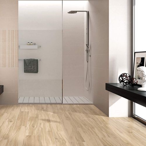 Porcelanato Taiga Crema Mate Rect - 20x120 cm - 1.68 m2
