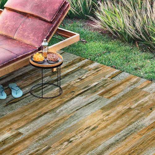 Porcelanato Old Marrón Mate - 20X141.5 cm - 1.42 m2