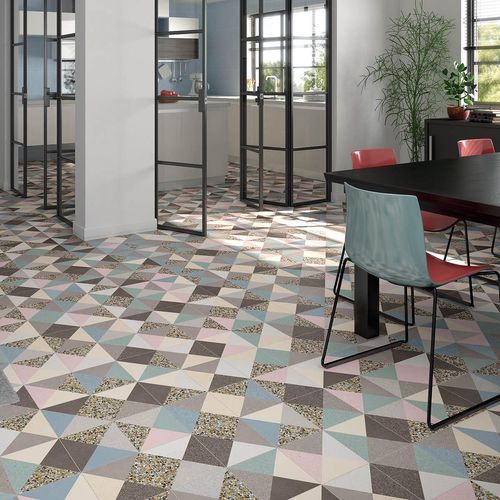 Gres Porcelánico Brenta Multicolor Mate - 20X20 cm - 1.00 m2