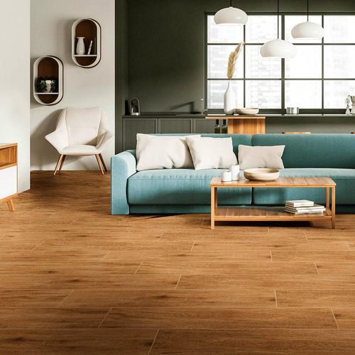 Gres Porcelánico Caoba Maderato Caramelo - 19 x 118 cm - 1.34 m2