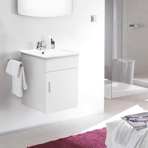 Mueble De Baño Golden Bath Lhotse Blanco 41X55X41 Cm C/ Rebose Inc. Lavat Empotrar