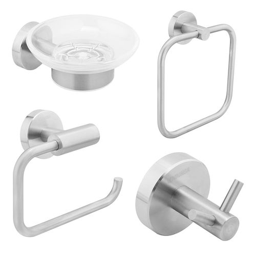 Kit Accesorios Steel Para Baño