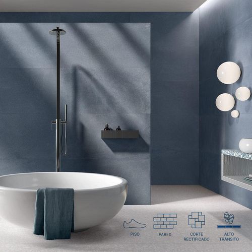 Porcelanato Medley Azul Mate - 60X120 cm - 1.44 m2