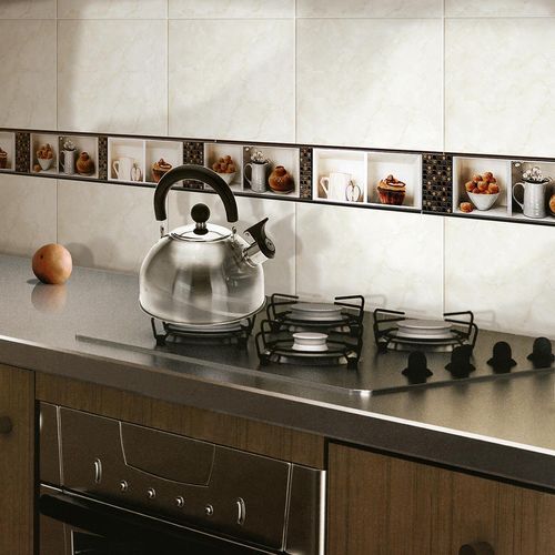 Listelo Frukost Beige Brillante - 7.2X45 cm - 1 pza