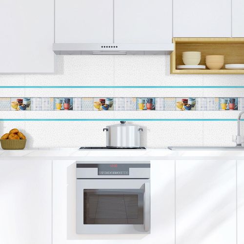Listelo Brasilia Blanco Brillante - 45X7.5 cm - 1 pza