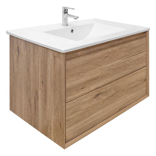 Mueble De Baño Golden Bath Sahara Color Castaño 76 X 50 X 47 Cm. Inc.Lavat C/Reb