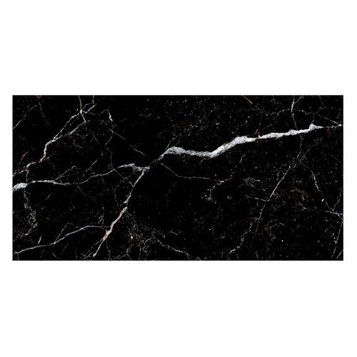 Porcelanato Carrara Negro Brillante - 60X120 cm - 1.44 m2