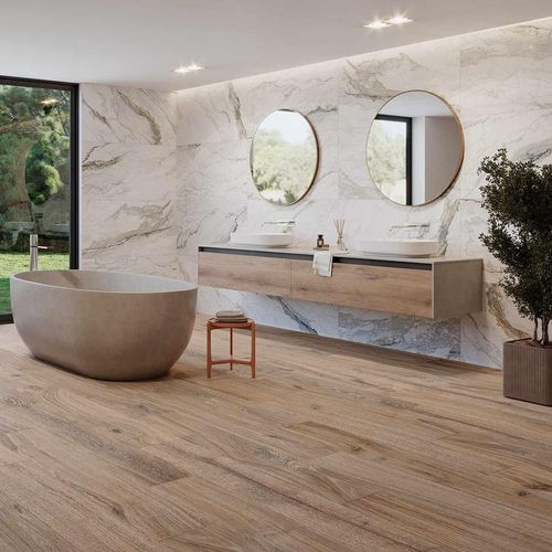 Porcelanato Dakaris Nut Mate Rect. Dest. - 20x120 cm - 1.68 m2
