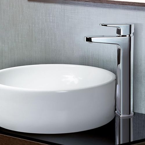 Monocomando Trebol Oxford Lavatorio Pico Alto Inc Des Push C/Reb, Tbo Abtos, Aireador