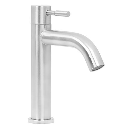 Llave Titan Helios P/Lavatorio Bajo Al Mueble P/Agua Fria D/Acero Inox.