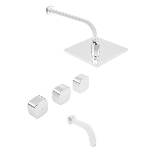 Mezcladora Vainsa Glamour De Ducha -Tina C/Sal Cuadrada C/Pic Tina Min. Cr.