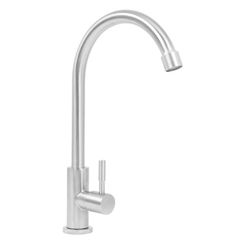 Llave Titan Helios De Cocina Agua Fria Al Mueble Acero Inoxidable