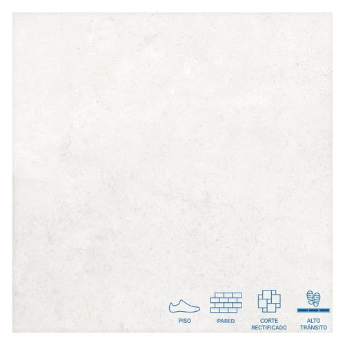 Porcelanato Geotiles Carnaby Blanco Mate Destonificado Rectificado 60X60 Caja 1.44 M2